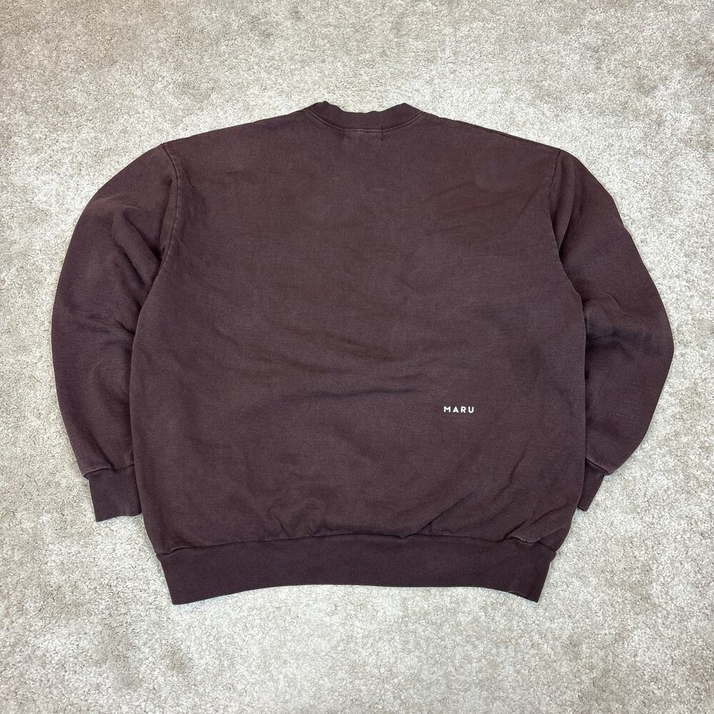 Museum Of Peace & Quiet Mopq Cream Top Sweatshirt Men's L Maru Coffee View 3